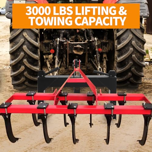 3-Point Quick Hitch Category 1 Tractor Implement Adaption, No Bushings Required, Red Powder Coat, 3000 Lb Lift Capacity