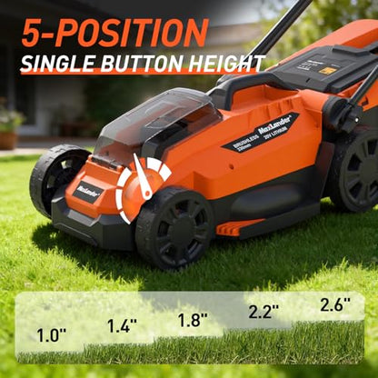 MAXLANDER 20V 13" Electric Lawn Mower & 12" Weed Wacker& Leaf Blower Combo - color: Orange