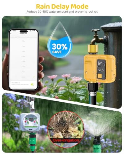 WiFi Water Timer 1 Zone for Garden Hose, Brass I/O - size: 1.1 Pc