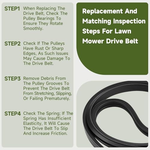 MID-Mower Deck 2 Band Belt 1.18" x 120" Compatible with Kubota 60" RCK60 RCK60B BX23 BX2230 BX2670 BX1800 BX2200 Replace#: K5763-34710 K5371-34710 K5763-34712 B2630 BX22 BX2200 BX24 BX25