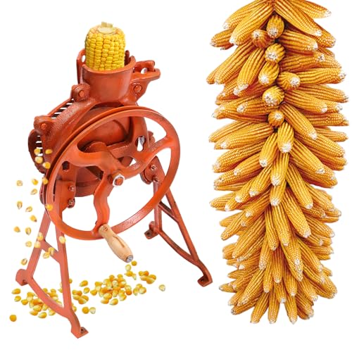 2-In-1 Corn Sheller Machine Hand Crank, Manual Corn Cob Stripper, Heavy Duty Shelling Machine, Thresher Corn Thresher Tool for Farms and Families