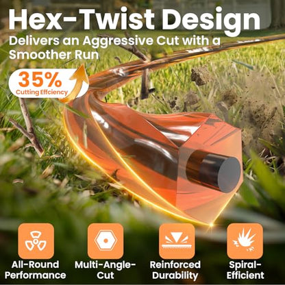 YWTESCH 105 Trimmer Line, 0.105" x 1LB, 300-Foot Heavy Duty Twisted Hexagonal Dual Core Weed Wacker String for Gas and Electric Trimmer, Fits Most of String Trimmers Standard Models - size: 1lbs x .105in