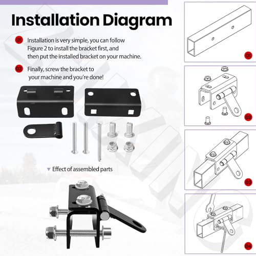 Universal Snowmobile Bumper Hitch Kit - for Polaris Ski-Doo Snowmobile