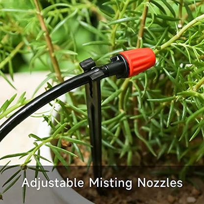 50 Pcs Adjustable Drip Irrigation Spray Emitters for Garden Plants Watering - color: Single Barb