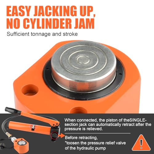 HZLZRZ 20 Ton Hydraulic Cylinder Jack with CP-180 Manual Hand Pump and Porta Power Kit - Industrial Mini Hydraulic Pump Cylinder for Machinery and Shipbuilding (RMC/201) - style: RMC/201