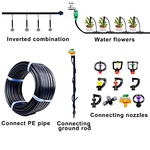 50ft 1/4 inch Drip Irrigation Tubing, Blank Distribution Line Water Hose Garden Watering Tube for Garden Irrigation System - size: 50FT Tubing + 0 PC Dripper