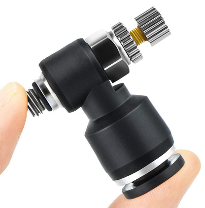 TAILONZ 6mm x M5 SL6-M5 Elbow Flow Control Valve 3pcs - size: 6mm OD M5