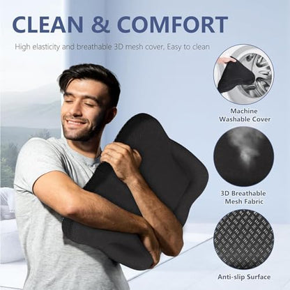 Enlarged19.7in Gel Seat Cushion Pressure Relief Cushion for Long Sitting - color: Black, size: XX-Large(19.7"*16.1"*3.5")