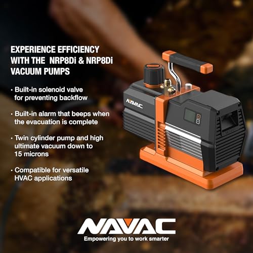 NAVAC NRP8Di Smart HVAC Vacuum Pump - 8 CFM, Smart Control Technology - style: 8 CFM