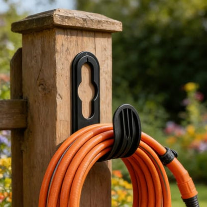 Garden Hose Holder, Wall Mounted Water Hose Holder for Outside Yard, Portable Hanger and Organizer – Holds 2.2 Lbs, Holds Hoses for Outdoor Yard, Garden Lawn and Garage Hose Storage
