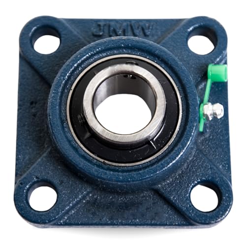 Jeremywell UCF202-10 Pillow Block Bearing (2 Pack), 5/8 inch Bore, Square, 4-Bolt Flange Mounted, Solid Base, Self-Alignment - size: UCF202-10