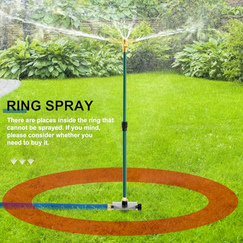 Hicarer 2 Pack 3 Arm Garden Sprinkler, 360° Rotating Garden Sprinkler, Capable of Sprinkling High Rise Lawns, Large Area Lawn and Garden Irrigation System for Small Lawn Garden Yard