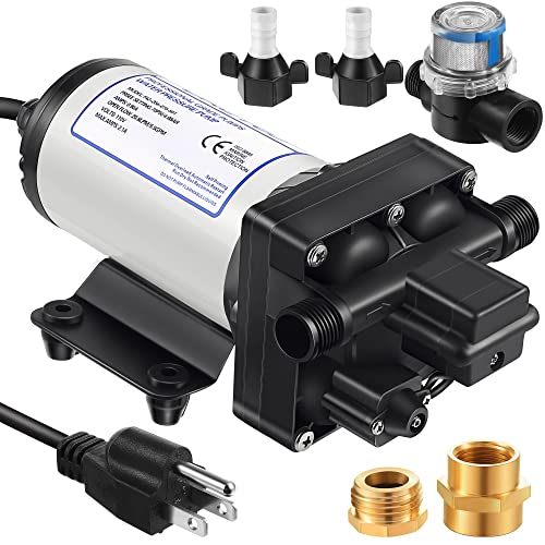 Water Pressure Booster Pump 110V 5.5GPM 70PSI Self Priming Water Pump - color: Black, size: Medium