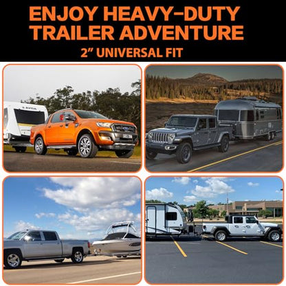 6 Inch Drop/Rise Aircraft-Grade Aluminum Trailer Hitch for 2" Receiver