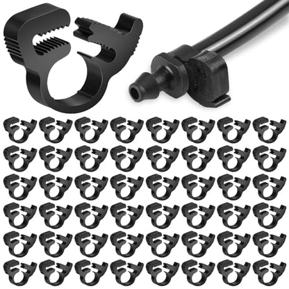 DaisyInner 25 Pcs 1/4" Double Gripping Nylon Plastic Hose Clamps