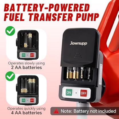 Fuel Transfer Pump Battery Powered with Auto-Stop 3.2GPM Gas Transfer Pump