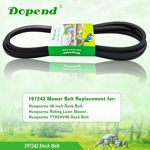 532197242 197242 Deck Belt 5/8'' x 138-3/4'' for Husqvarna 48 inch Deck Belt YTH2348, YTH24V28, Craftsman, AYP Riding Lawn Mower, Replaces 532197242 Husqvarna Deck Drive Belt 593773401 - size: 197242