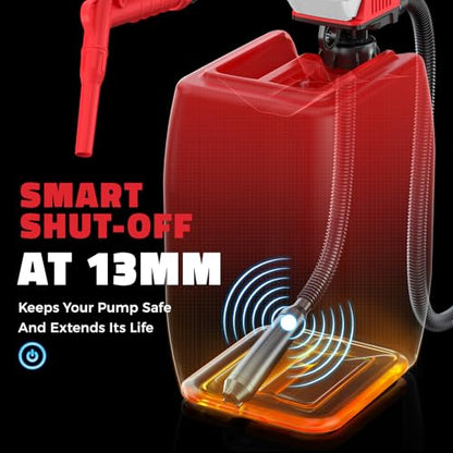 DIYtoolifz 5 GPM Cordless Fuel Transfer Pump Compatible with Milwaukee 18V