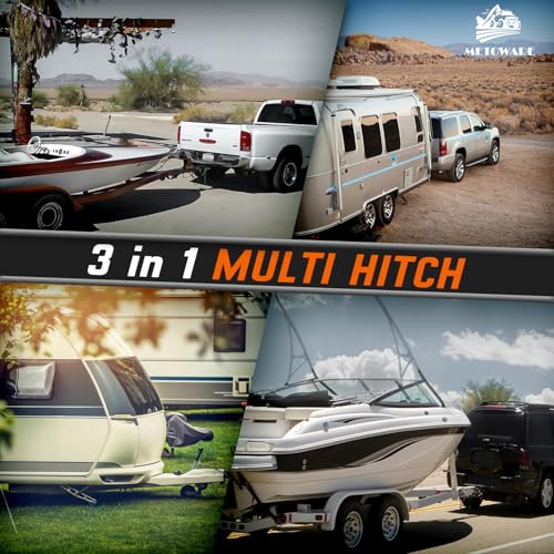 METOWARE ATV/UTV Trailer Hitch 3-in-1 Towing Ball Mount, Fit 2'' Receiver - size: 2"Receiver