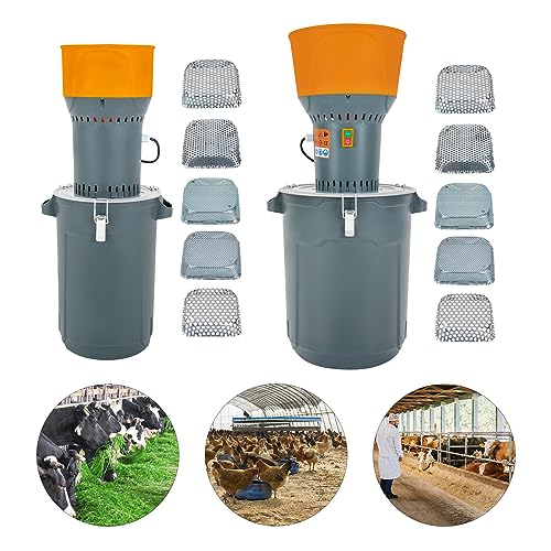 Electric Grain Mill Grinder，Versatile Grain Grinder Mill， Feed Grinder，Electric Corn Grinder，Wheat Grinder，Flour Mill Grinder for Home and Farm Use-6.6 Gallons (25L)/13.2 Gallons (50L) (6.6Gal) - size: 6.6Gal