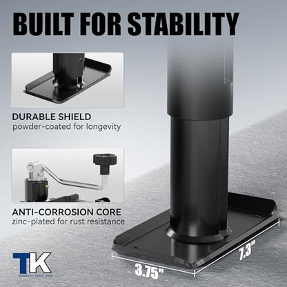 2000 lbs 10in Lift Compact Boat Trailer Jack,Bolt on Jack Stand