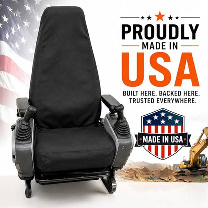 Jay's Equipment Seat Covers Super High Back, Heavy-Duty Canvas 20X35 - color: Black