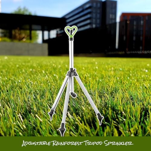 Revolving Tripod Sprinkler for Lawn Garden Adjustable 20 to 1900 Square Feet