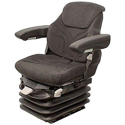 7922-P6688 Black/Gray Seat & Suspension Assy Fits John Deere, Case IH