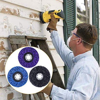 6 Packs 4-1/2" x 7/8" Strip Discs Stripping Wheel Fit Angle Grinder Clean and Remove Paint Coating Rust Welds Oxidation - size: 4.5 Inch