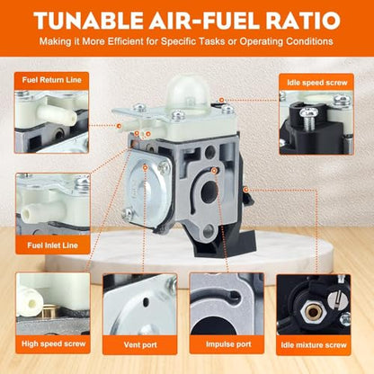 Hipa SRM 225 Carburetor Kit for Echo SRM225 PAS225 Trimmer Weedeater