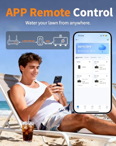 Diivoo Brass Smart WiFi Sprinkler Timer 3 Zone - size: 3 Outlets