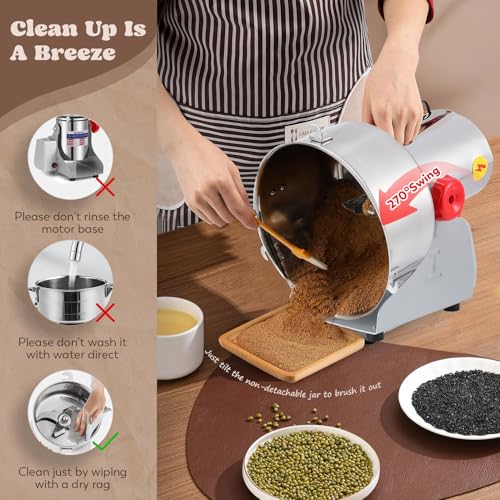 Moongiantgo 2500g LED Digital Grain Mill Electric Spice Grinder