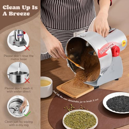 Moongiantgo 2500g LED Digital Grain Mill Electric Spice Grinder