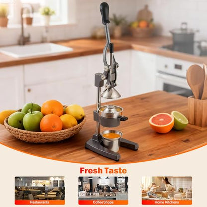 Manual Cast Iron Juicer, Gray Lemon Citrus Squeezer - color: Gray