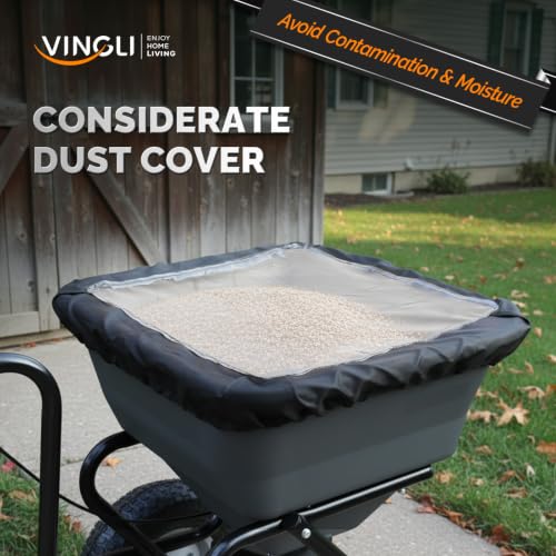 VINGLI 110LB Fertilizer Spreader Tow-Behind w/ 11.4" Tire & 10 Drop Rate