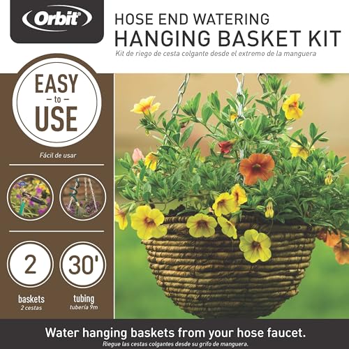 Orbit 56311 Hanging Basket Drip Irrigation Drip Watering Kit with Flex Misters (Pack of 4) - size: 4 pack, style: Without Timer