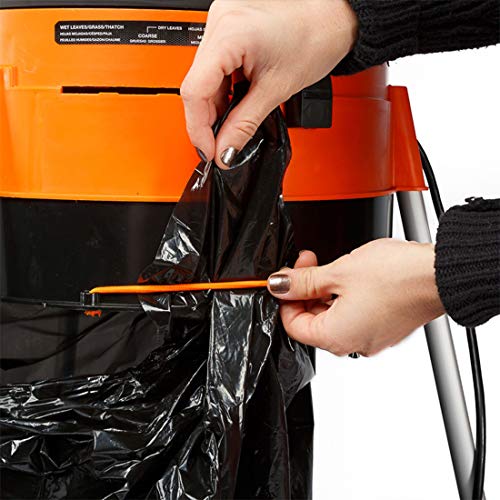Yard Force YF8000LS Electric Leaf Mulcher/Shredder with Bonus Accessory Kit, One Size, Black/Orange
