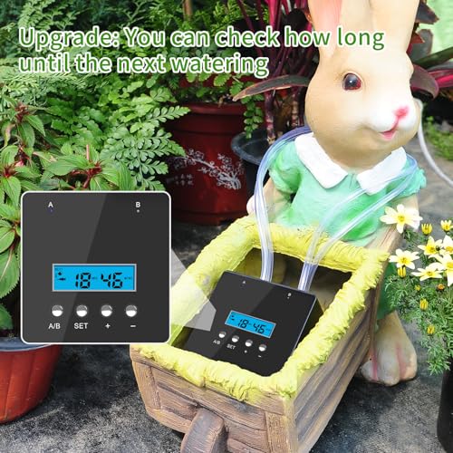 Automatic Watering System for Potted Plants | Indoor Plant Waterer with Programmable Timer, Dual Self-Priming Pumps, Drip Irrigation Kit for Up to 20 Plants