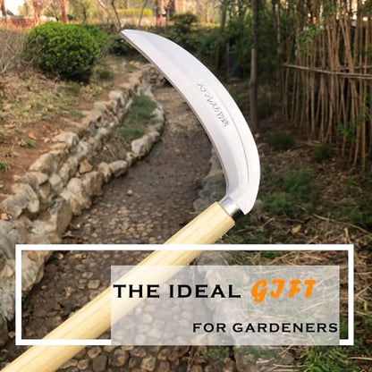 Grass Sickle Hoe Gardening Handheld Tool Weeding Tools for Garden (Beige) - color: Beige