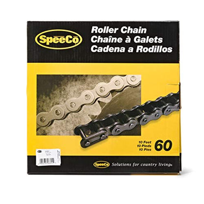 SpeeCo S06601#60 Roller Chain x 10 Feet with Connecting Link - size: #60