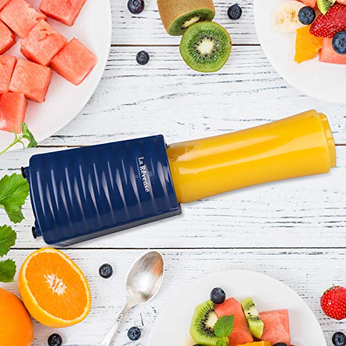 La Reveuse Personal Size Blender for Protein Shakes and Smoothies, Navy - color: Navy