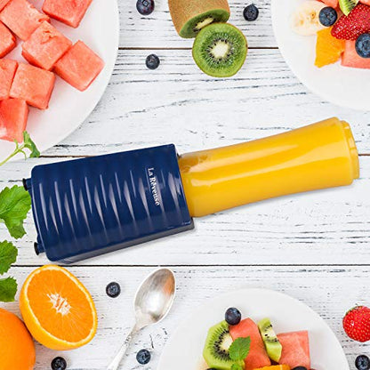 La Reveuse Personal Size Blender for Protein Shakes and Smoothies, Navy - color: Navy