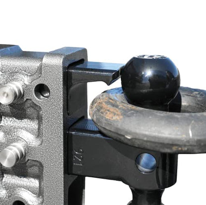 GEN-Y Hitch Tow Hitch with Dual-Ball & Pintle Lock for 2" Receiver - 17.5" Drop with 8 Adjustable Positions, 10,000 LBS Towing Capacity, 1,500 LB Tongue Weight, Silver - size: 17.5" Drop