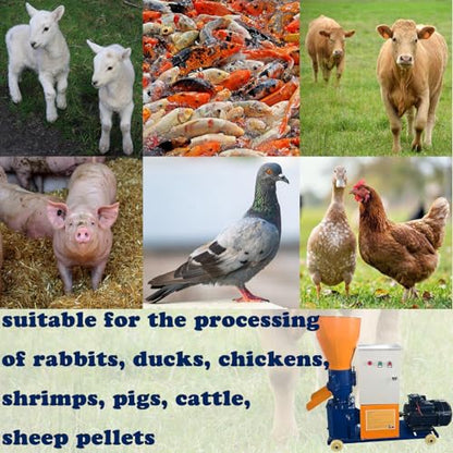 110V Feed Pellet Mill Machine w/Control Box Pellet Maker Machine