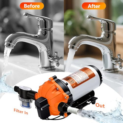 Upgraded 55-Series 115VAC 5.0 GPM, 60 PSI Self-Priming Water Pressure Pump - size: 115V 5.0