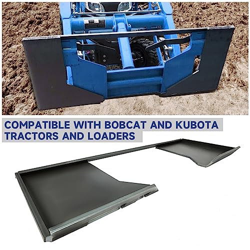 ECOTRIC 1/2" Thick Quick Tach Cut Out Mount Plate, Steel Skid Steer Quick Tach Attachment Adapter Plate Compatible with Bobcat, Kubota Tractors with One Year Warranty - style: 1/2"