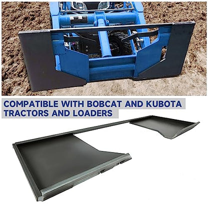 ECOTRIC 1/2" Thick Quick Tach Cut Out Mount Plate, Steel Skid Steer Quick Tach Attachment Adapter Plate Compatible with Bobcat, Kubota Tractors with One Year Warranty - style: 1/2"