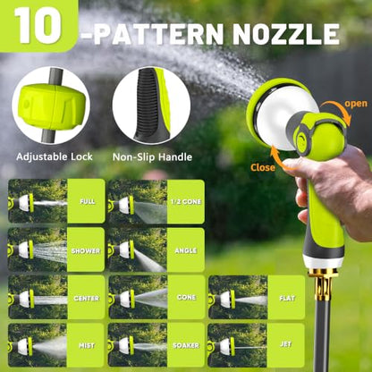 75 FT 5/8" Retractable Garden Hose Reel, Wall Mount - color: Upgrade-green, size: 75FT-5/8"
