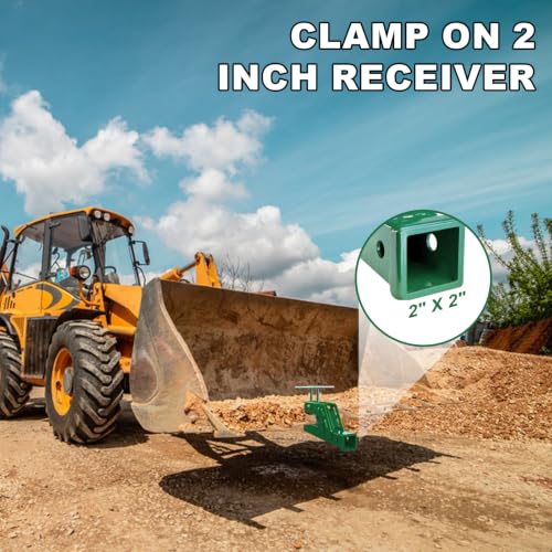 Clamp On Trailer Hitch 2" Receiver, Heavy-Duty Bucket Trailer Hitch, Green - color: Green