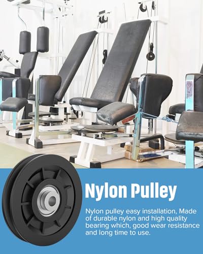 3.5" Nylon Pulley Wheel, Cable Replacement Pulley - size: 1 Pack